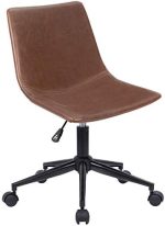 Homall Mid Back Office Chair PU Leather Computer Desk Chair Adjustable Swivel Task Chair Armless...