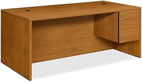 Hon Right Pedestal Desk, 72 by 36 by 29-1/2-Inch, Harvest