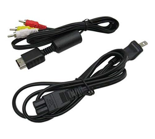 Hookup Connection Kit Regular Power Cord AV Cable For Sony Playstation 1 2 3 PS1 PS2 PS3 PSX...