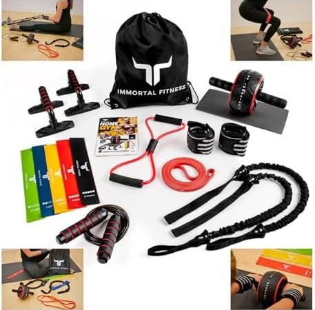 IMMORTAL FITNESS Portable Home Workout Resistance Set - Physical Therapy at Home - Resistance Bands,...