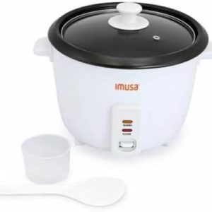 IMUSA USA GAU-00011 Electric Nonstick Rice Cooker 3-Cup (Uncooked) 6-Cup (Cooked), White