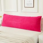 JAUXIO Faux Fur Fluffy Body Pillow Cover Luxury Striped Plush Decorative Body Pillowcase, Ultra Soft...