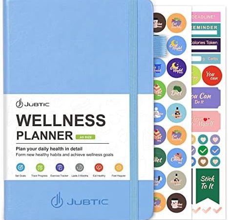 JUBTIC Wellness Planner & Food Journal, Daily Diet & Health Journal with Weight Loss, Food...