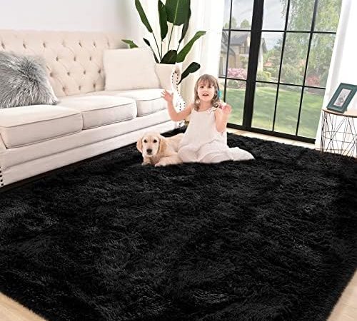 Jelymark Super Soft Shaggy Rug for Bedroom, 4x5.9 Feet Fluffy Carpet for Living Room, Fuzzy Indoor...