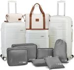 Joyway oyway Luggage Sets,3 Piece Suitcase Set Carry On Luggage with Spinner Wheels,Hardside PP...