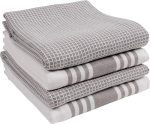 KAF Home Kitchen Towels, Set of 4 Absorbent, Durable and Soft Towels | Perfect for Kitchen Messes...