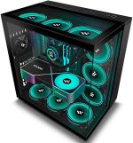 KEDIERS PC Case 7 PWM Cases Fans,ARGB Mid Tower ATX Gaming Computer Case with 3*Tempered...