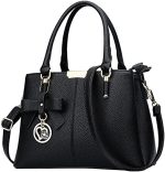 KKXIU 3 Zippered Compartments Purses and Handbags for Women Top Handle Satchel Shoulder Ladies Bags