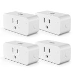 KMC Smart Plug Slim 4-Pack, Low-Profile Wi-Fi Outlet for Smart Home, Remote Control Lights and...