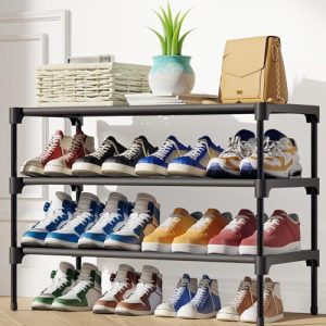 Kitsure Shoe Rack for Closet - Sturdy Shoe Organizer for Entryway and Front Door Entrance, 4-Tier...