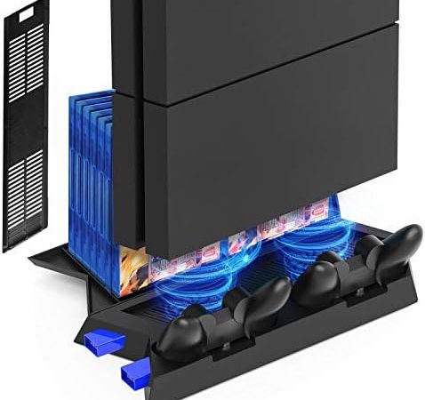 Kootek Vertical Stand for PS4 Slim/Regular Playstation 4 Cooling Fan Controller Charging Station...