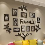 Large 47x47 Inch Family Tree Wall Decor Acrylic 3D DIY Stickers Picture Frame Collage Home...