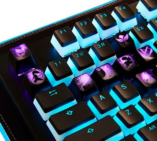 League of Legends Custom Keycaps (Champion Galio) - Laser Engraved with Each Champion's Portrait,...