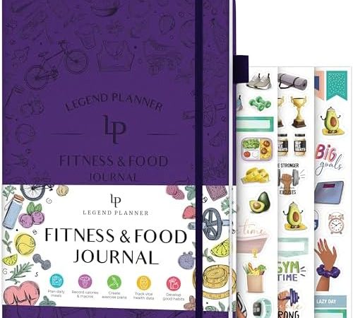 Legend Fitness & Food Journal – Nutrition & Workout Planner with Exercise Calendar & Nutrient...