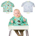 Lictin Coverall Baby Feeding Bibs - 2-Pack Long Sleeve Baby Bibs for Eating, Waterproof Bib Attaches...