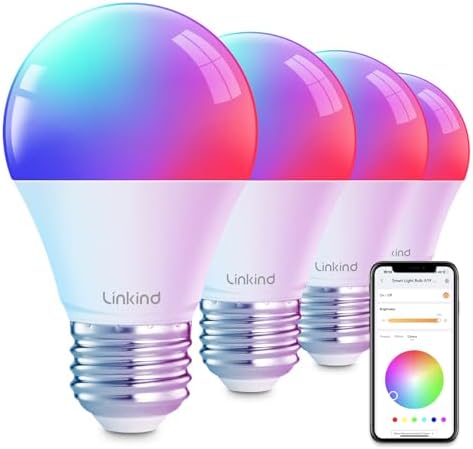 Linkind Smart Light Bulbs, Smart Bulb That Work with Alexa & Google Home, LED Light Bulbs Color...