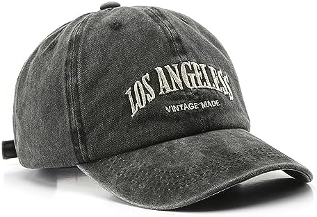 Los Angeless Hat Distressed Vintage Embroidered Basebal Cap for Men and Women