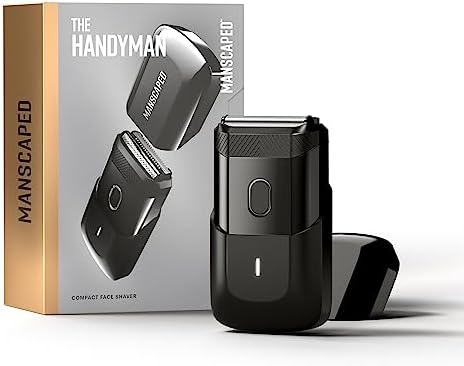 MANSCAPED® The Handyman Compact Face Shaver – Portable Men’s Travel Facial Hair Groomer, USB-C...