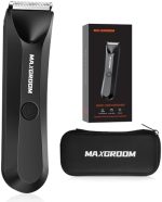 MAXGROOM Body Hair Trimmer for Men, Waterproof Pubic Hair Trimmer, Replaceable Ceramic Blade Heads...