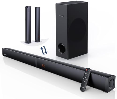 MEREDO Sound Bar for Smart TV with Subwoofer 180W Detachable 2 in 1 Soundbar for TV Wireless 2.1CH...