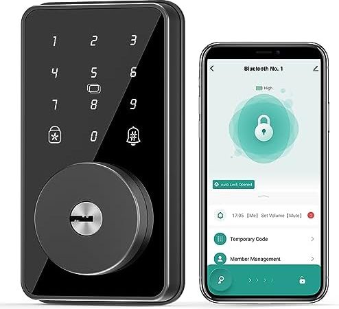 MOUSETRO Smart Lock, Touchscreen Smart Door Lock, Keyless Entry Door Lock, Digital Keypad Deadbolt,...