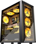 MUSETEX ATX PC Case, 6 PWM ARGB Fans Pre-Installed, Computer Case with Double Tempered Glass, Mid...