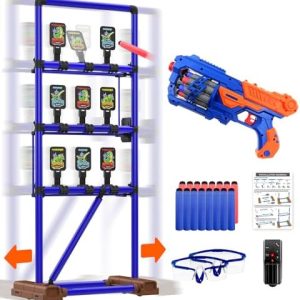 MagLoop Digital Shooting Targets with Foam Dart Toy Gun, 9 Nerf Targets for Shooting Practice, Auto...