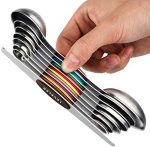 Magnetic Measuring Spoons Set of 8 Stainless Steel Dual Sided Stackable Measuring Spoons Nesting...