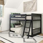 Max & Lily Low Bunk Bed, Scandinavian Modern Bunk Bed, Solid Wood Twin-Over-Twin Bed Frame for Kids,...