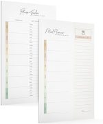Meal Planner and Grocery List + Fitness Tracker Notepad,6"x9" Weekly Planner with Fridge Magnet,...