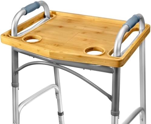 Medical king Walker Tray Table with Cup Holder Mobility Table Tray for Folding Walkers Foldable,...