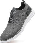 Men's Casual Dress Oxfords Shoes Breathable Knit Leisure Fashion Sneakers Lightweight Comfortable...