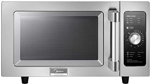 Midea Equipment 1025F0A Countertop Commercial Microwave Oven with Dial, 1000W, Stainless Steel.9...