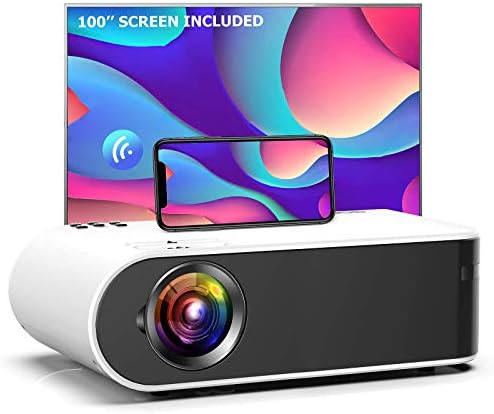 Mini Projector, GooDee W18 WiFi Movie Projector with Synchronize Smartphone Screen with 1080P...