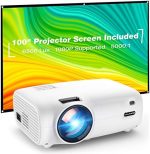 Mini Projector, VILINICE 6000L Outdoor Movie Projector, 1080P and 240" Display Supported, Portable...