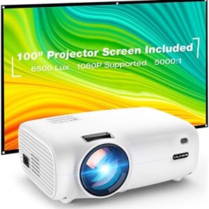 Mini Projector, VILINICE 6000L Outdoor Movie Projector, 1080P and 240" Display Supported, Portable...