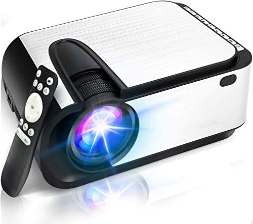 Mini Projector,[2021 Upgraded] 6000 Lumen Video Projector,1080P Supported 210inch Display,Compatible...