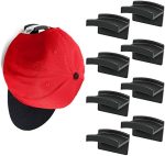 Modern JP Adhesive Hat Hooks for Wall (8-Pack) - Minimalist Hat Rack Design, No Drilling, Strong...