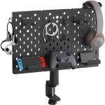 Modular Headphone and Controller Holder for Game, Clamp-on Pegboard, Rotatable Controller Stand with...