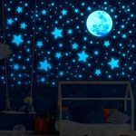Molain 538Pcs Glow in The Dark Wall Stickers, Luminous Ceiling Stars Moon Space Galaxy Universe...