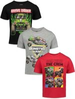 Monster Jam Trucks Boys 3 Pack Graphic T-Shirts