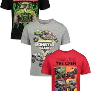 Monster Jam Trucks Boys 3 Pack Graphic T-Shirts