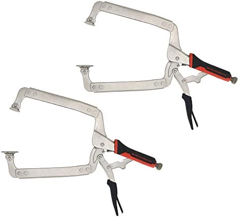 Monster & Master 18" C-clamp Locking Pliers with Swivel Pads, 2-Piece, MM-CP-007x2