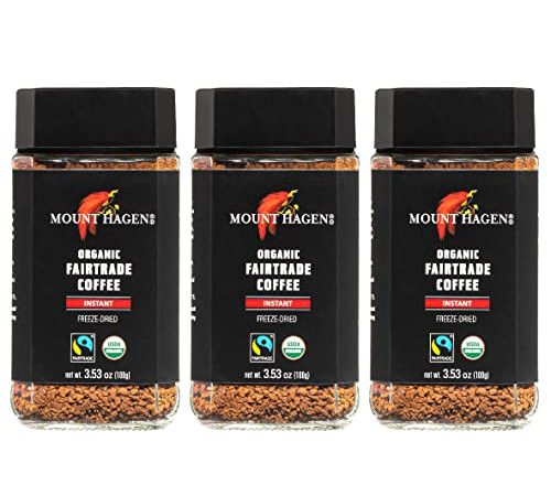 Mount Hagen 3.53oz Organic Freeze Dried Instant Coffee - 3 pack | Eco-friendly Coffee Made From...