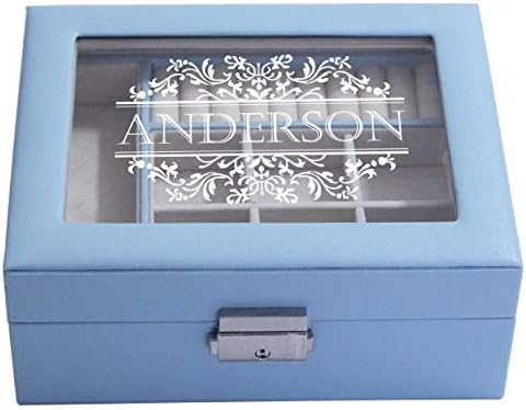 My Personal Memories Custom Personalized Jewelry Box, Tray & Organizer with Glass Top - Customized...