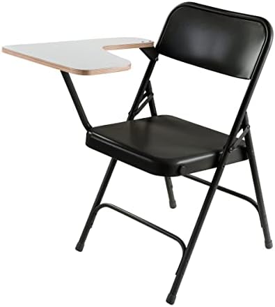 National Public Seating 5210R Tablet Right Arm Folding Chair Black Frame & Grey Nebula - Pack of 2