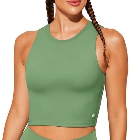 Natural Feelings Sports Bras for Women Removable Padded Yoga Tank Tops Sleeveless Fitness Workout...