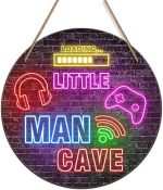 Neon Little Man Cave Sign, Boys Teenage Room Hanging Wall Art Decoration, Christmas Birthday Gift...