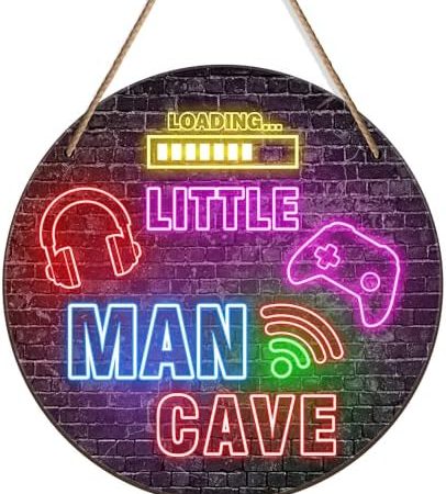 Neon Little Man Cave Sign, Boys Teenage Room Hanging Wall Art Decoration, Christmas Birthday Gift...