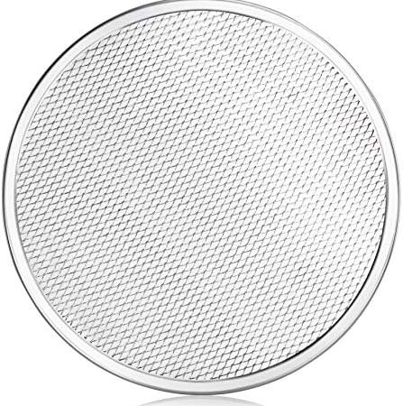 New Star Foodservice 50950 Restaurant-Grade Aluminum Pizza Baking Screen, Seamless, 12-Inch, Pack of...